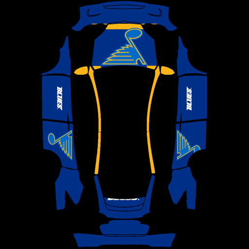 St Louis Blues sports team Tesla wrap for Model X 2021