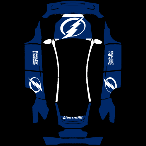 Tampa Bay Lightning sports team Tesla wrap for Model X 2021