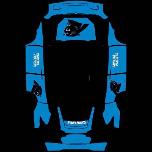 Carolina sports nfl Tesla wrap for Model X 2021
