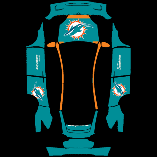 Miami sports nfl Tesla wrap for Model X 2021