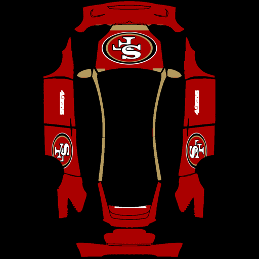 Sf 49ers sports nfl Tesla wrap for Model X 2021