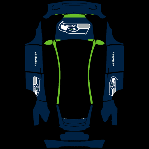 Seattle sports nfl Tesla wrap for Model X 2021