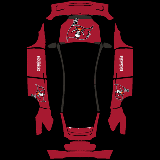 Tampa Bay Buccaneers sports nfl Tesla wrap for Model X 2021