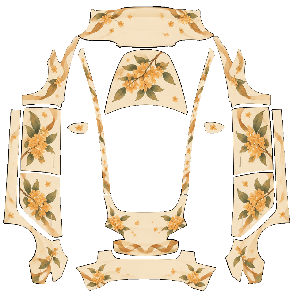 Osmanthus Cream — Model 3 UV artwork